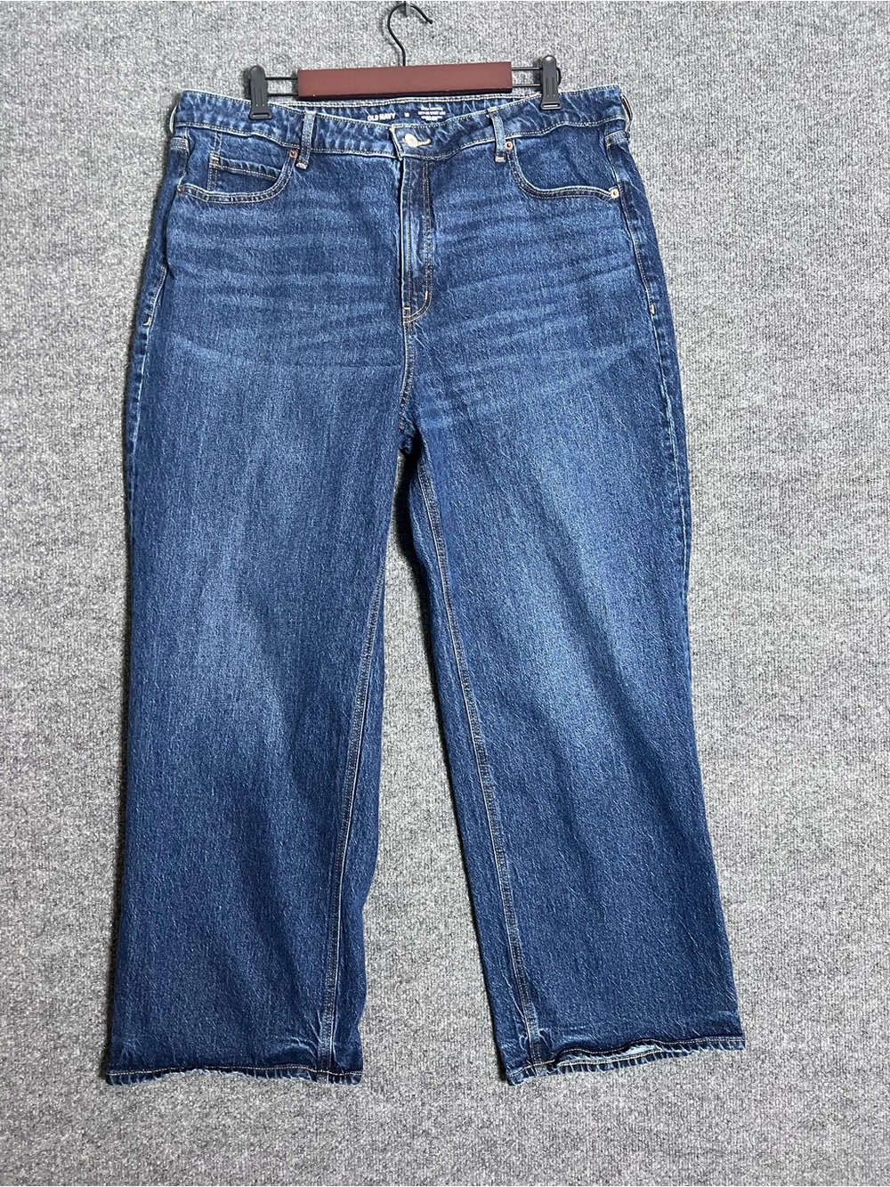 Old Navy Sky Hi Wide Leg Jeans Womens 18 Extra High Rise Stretch Dark Wash